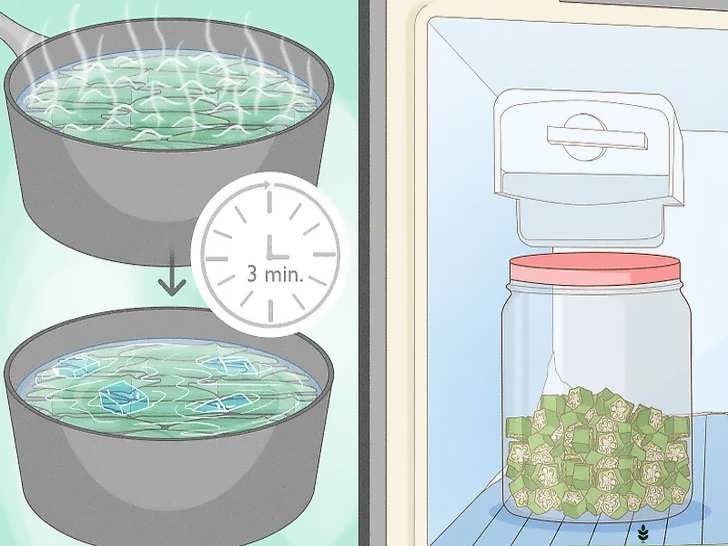 فریز کردن بامیه